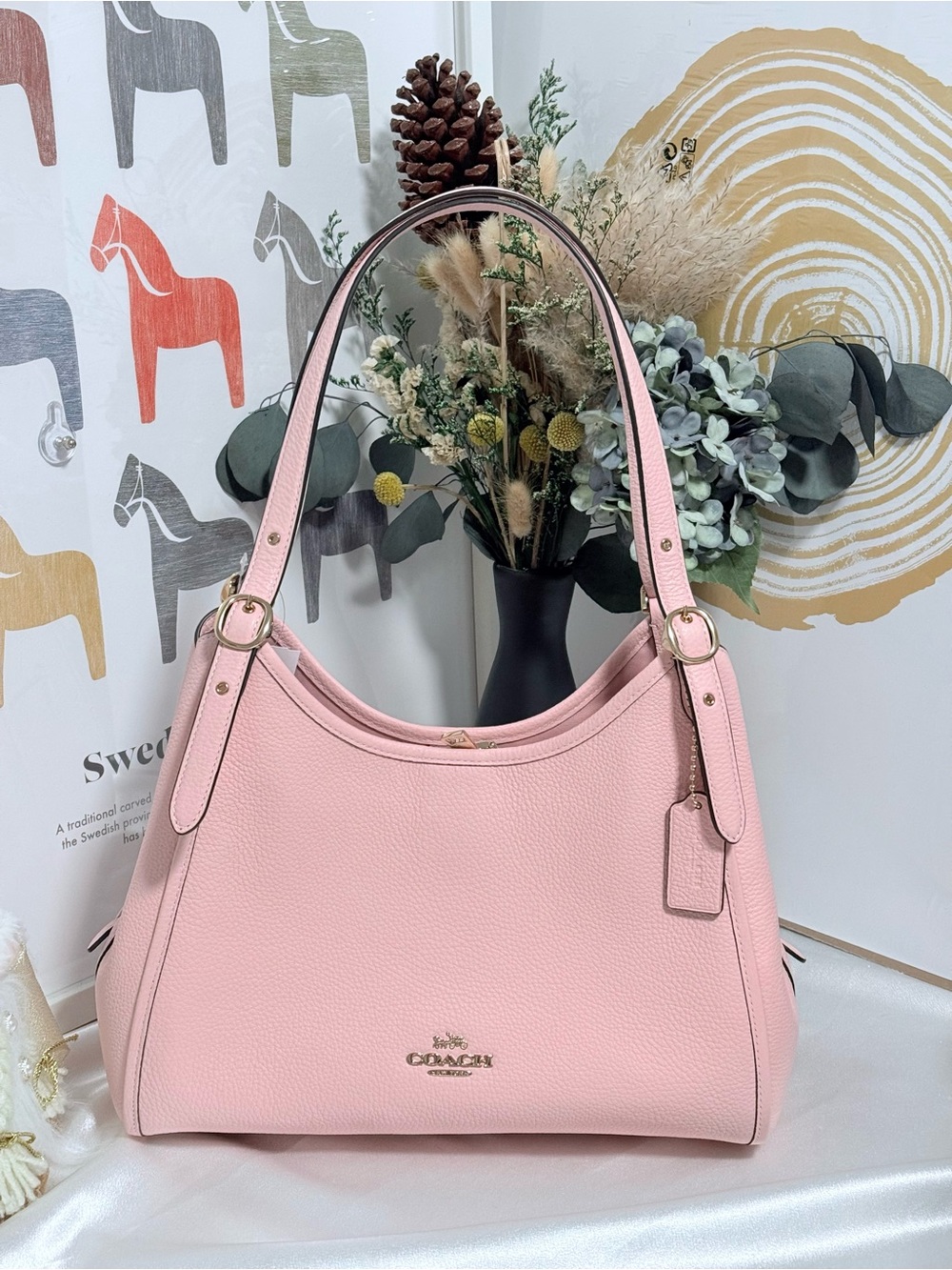 Coach Erin Shoulder Bag Gold/Soft Pink CAQ86 NWT